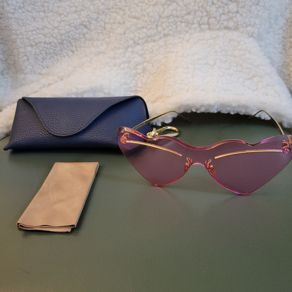 Loewe Pink Butterfly Rimless Sunglasses 1 Month Old